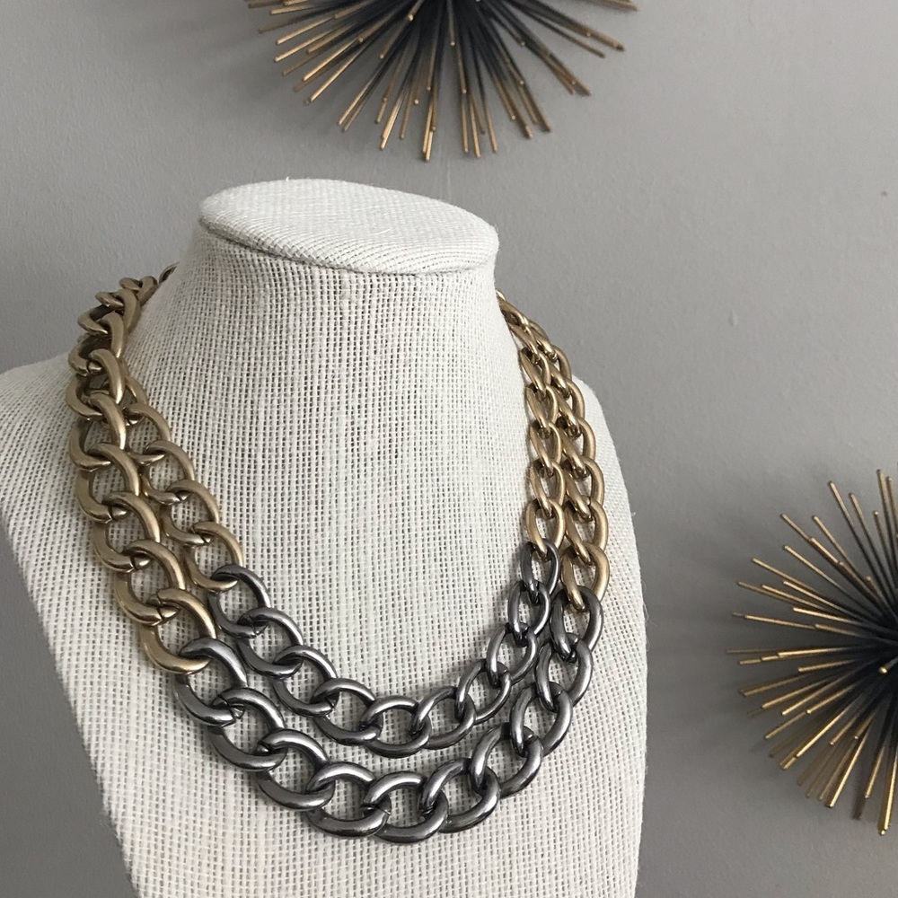 Silver and Gold chain necklace